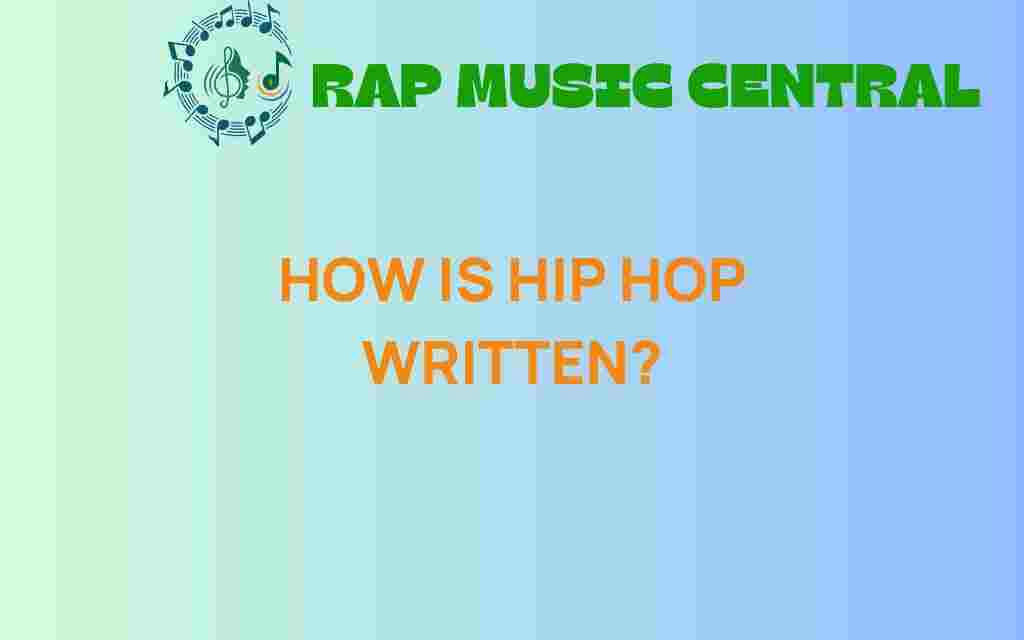 how-is-hip-hop-written