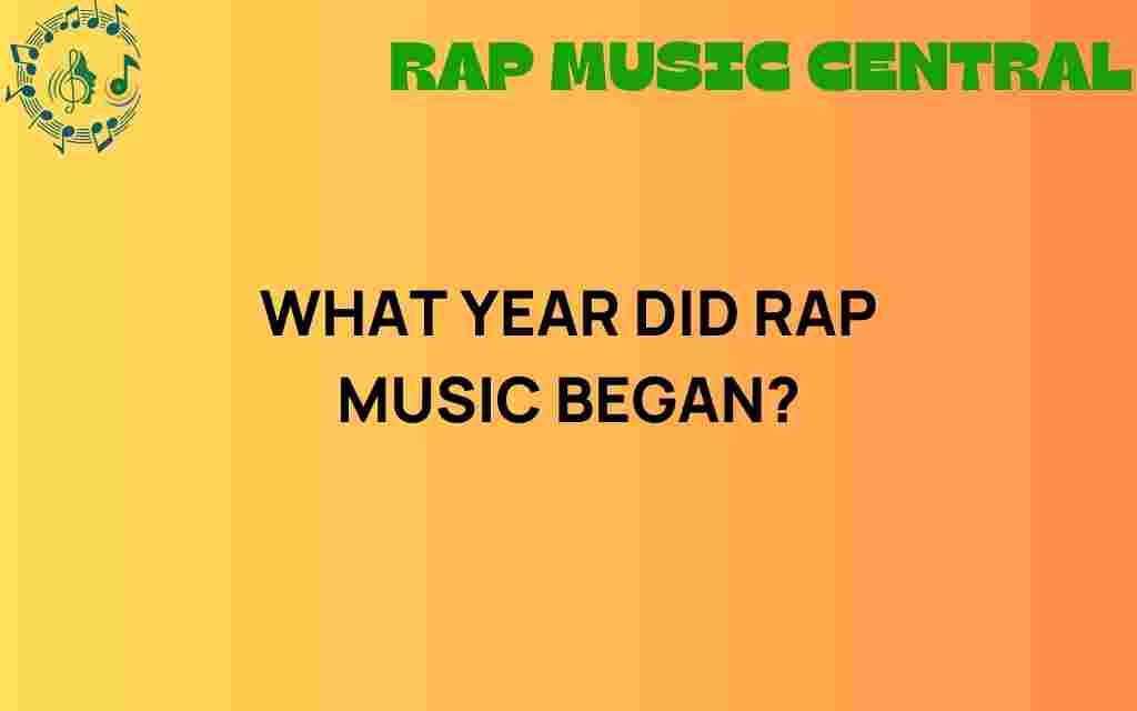 when-did-rap-music-begin