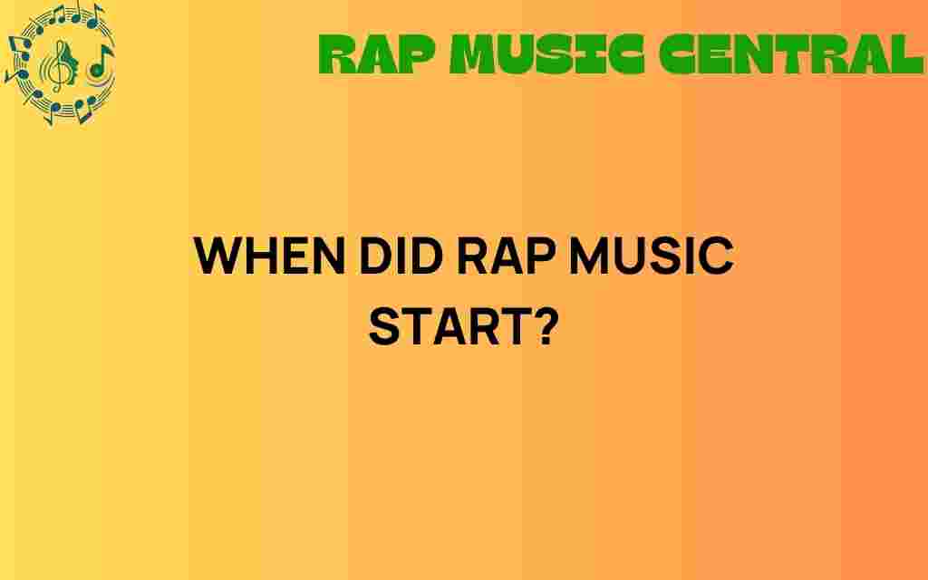 when-did-rap-music-start