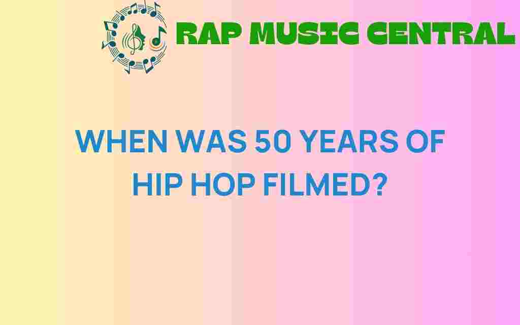 when-was-50-years-of-hip-hop-filmed